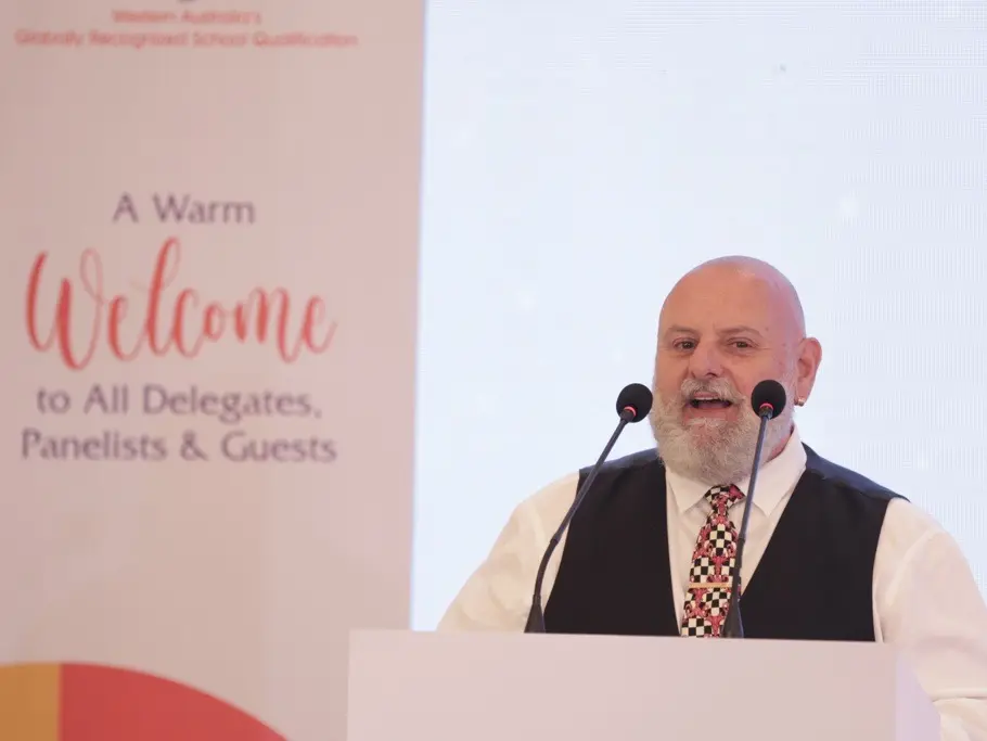 Ashok Ganguly addressing audience